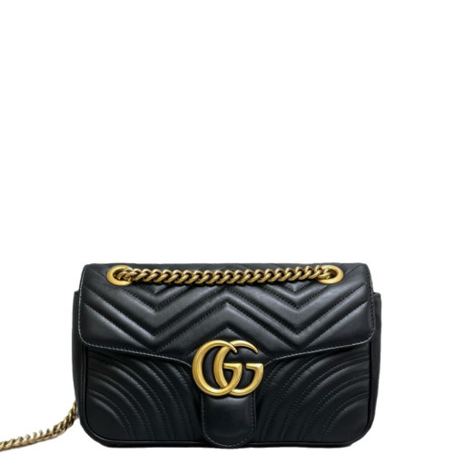 Gucci Matelasse Small GG Marmont Calfskin Black