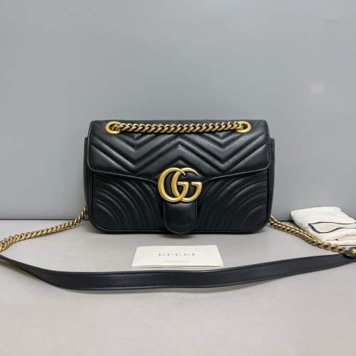 Gucci Matelasse Small GG Marmont Calfskin Black