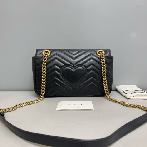 Gucci Matelasse Small GG Marmont Calfskin Black