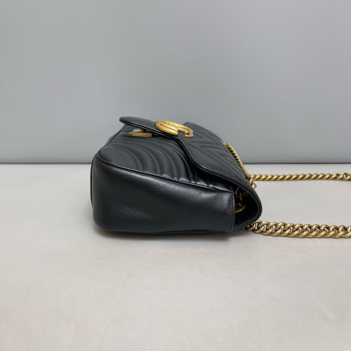 Gucci Matelasse Small GG Marmont Calfskin Black