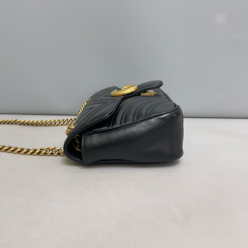 Gucci Matelasse Small GG Marmont Calfskin Black