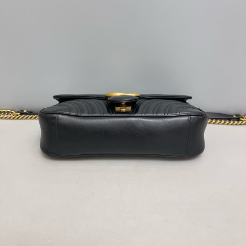 Gucci Matelasse Small GG Marmont Calfskin Black