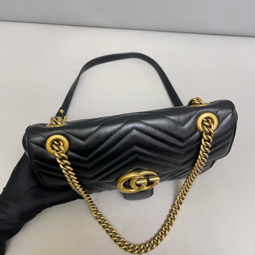 Gucci Matelasse Small GG Marmont Calfskin Black