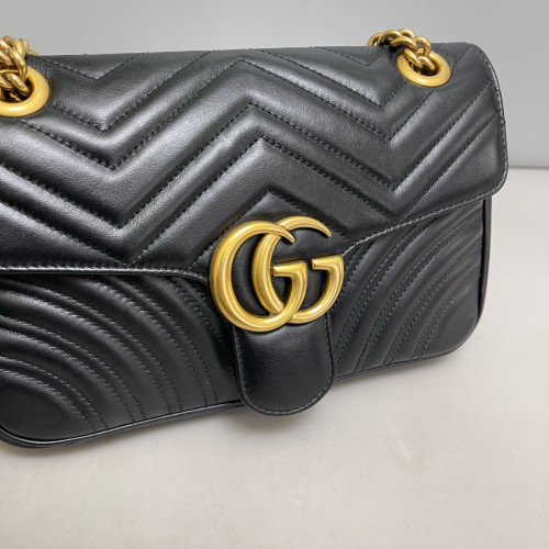 Gucci Matelasse Small GG Marmont Calfskin Black