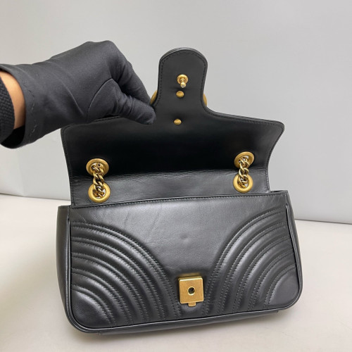 Gucci Matelasse Small GG Marmont Calfskin Black