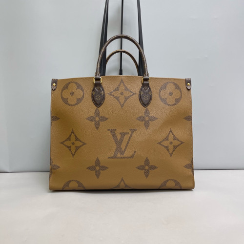 Louis Vuitton Onthego GM Reverse Monogram Light Brown Dark Brown