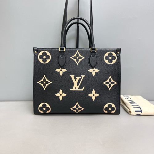 Louis Vuitton Onthego MM Monogram Empreinte Giant Black White