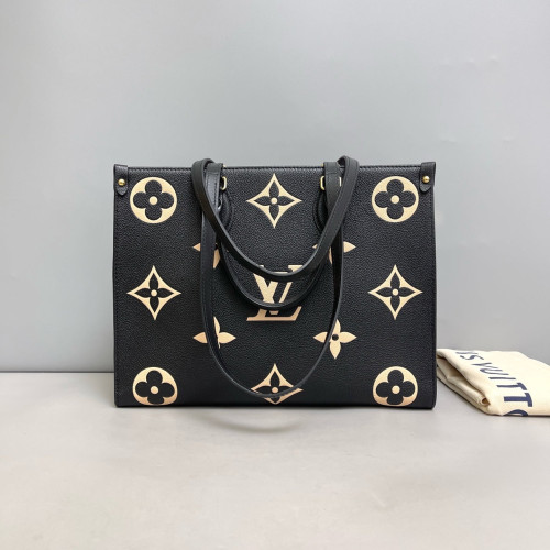 Louis Vuitton Onthego MM Monogram Empreinte Giant Black White