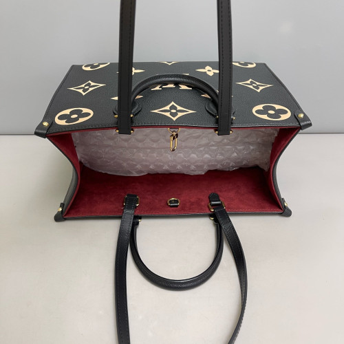 Louis Vuitton Onthego MM Monogram Empreinte Giant Black White