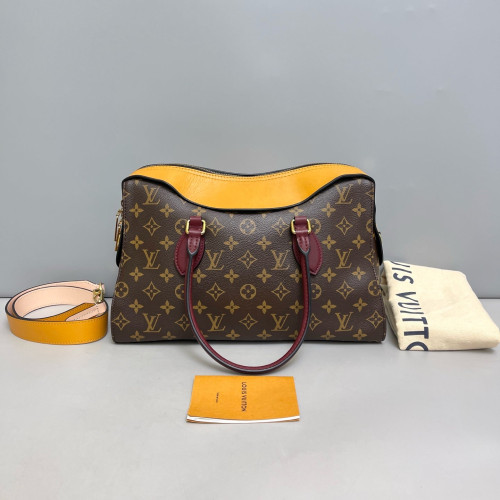 Louis Vuitton Tuileries Monogram Burgundy Brown Yellow