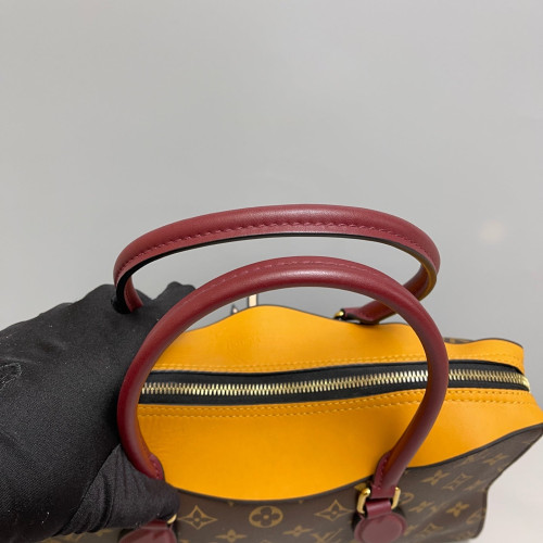 Louis Vuitton Tuileries Monogram Burgundy Brown Yellow