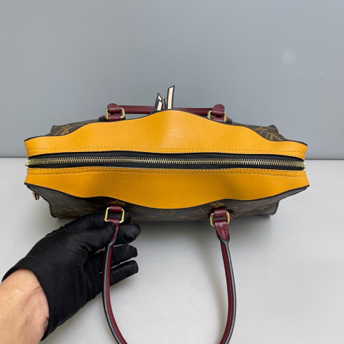 Louis Vuitton Tuileries Monogram Burgundy Brown Yellow