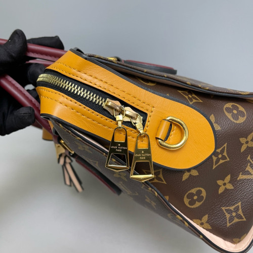 Louis Vuitton Tuileries Monogram Burgundy Brown Yellow