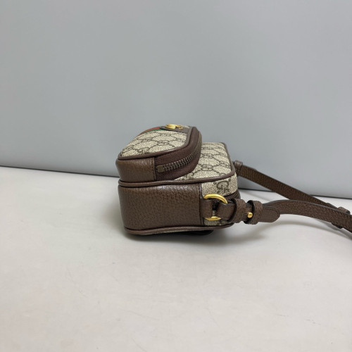 Gucci Web Ophidia Camera Case GG Supreme Monogram Beige Brown Green