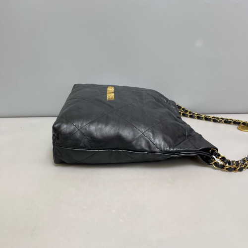 Chanel Quilted Small 22 Bag Calfskin Black