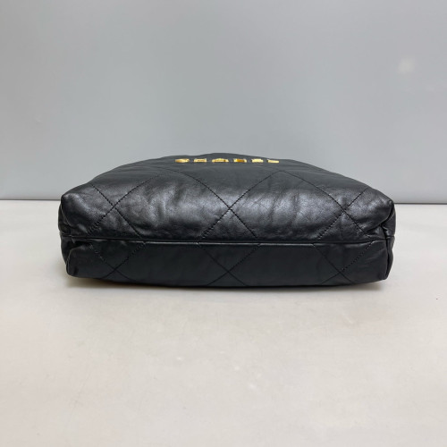 Chanel Quilted Small 22 Bag Calfskin Black