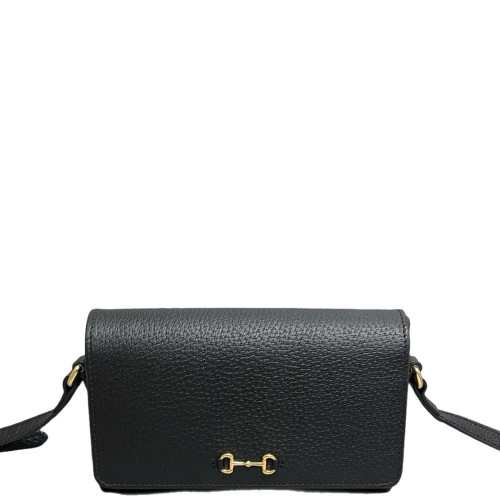 Gucci Mini Horsebit 1955 Grained Calfskin Black