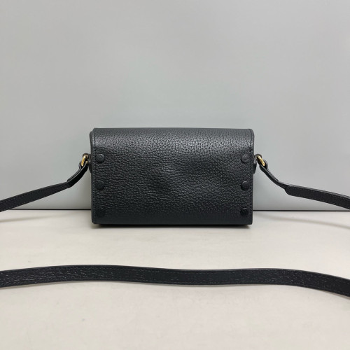 Gucci Mini Horsebit 1955 Grained Calfskin Black
