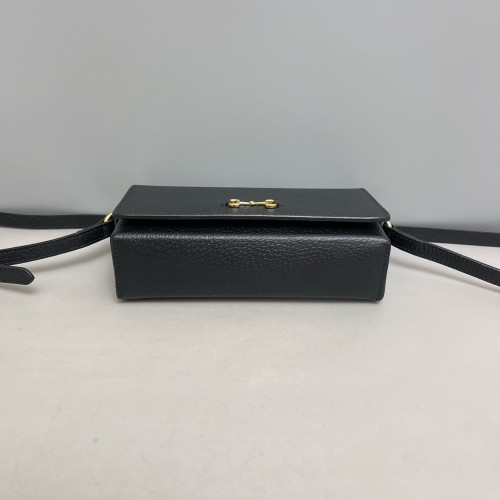 Gucci Mini Horsebit 1955 Grained Calfskin Black