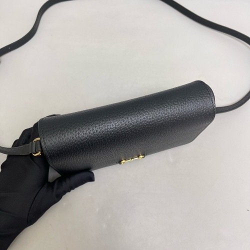 Gucci Mini Horsebit 1955 Grained Calfskin Black