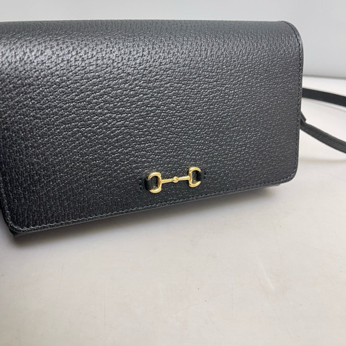 Gucci Mini Horsebit 1955 Grained Calfskin Black