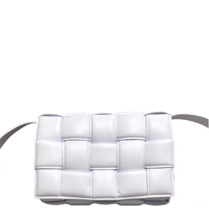 Bottega Veneta Small Padded Cassette Crossbody Bag Lambskin Maxi Intrecciato Light Purple