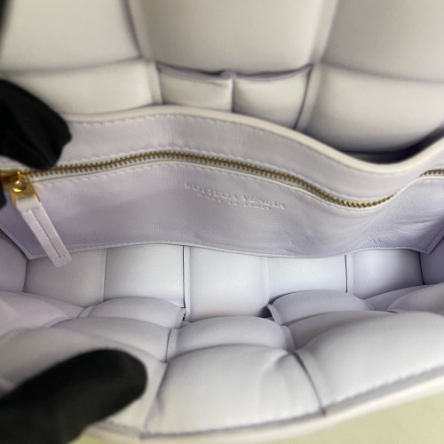 Bottega Veneta Small Padded Cassette Crossbody Bag Lambskin Maxi Intrecciato Light Purple Bottega Veneta Small Padded Cassette Crossbody Bag Lambskin Maxi Intrecciato Light Purple