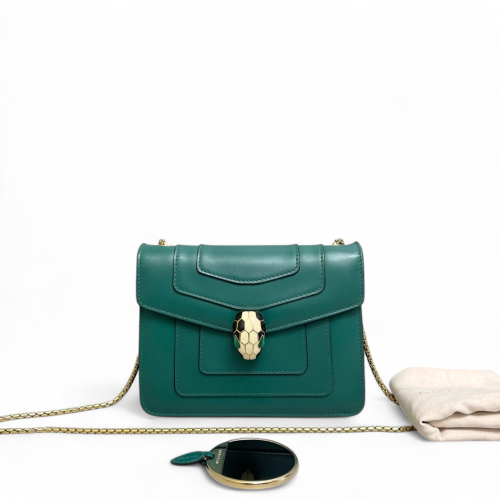 Bvlgari Small Serpenti Forever Shoulder Bag Calfskin Green