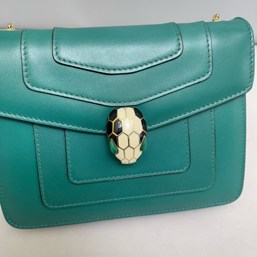 Bvlgari Small Serpenti Forever Shoulder Bag Calfskin Green