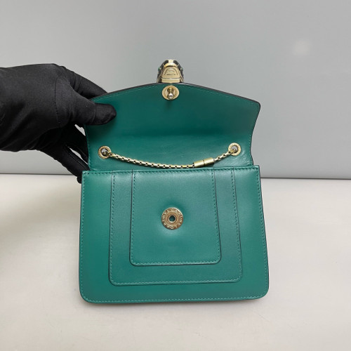Bvlgari Small Serpenti Forever Shoulder Bag Calfskin Green