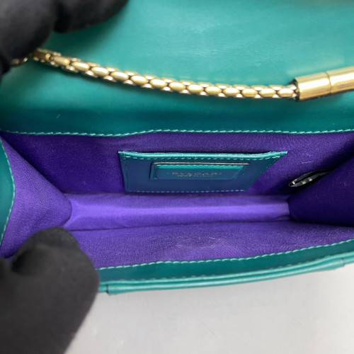 Bvlgari Small Serpenti Forever Shoulder Bag Calfskin Green