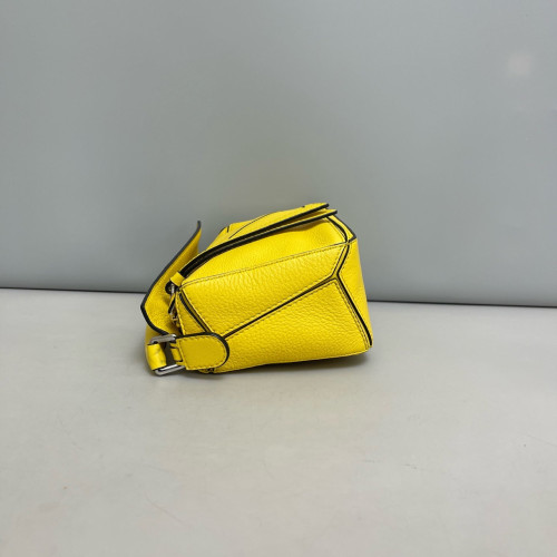 Loewe Mini Puzzle Grained Calfskin Yellow