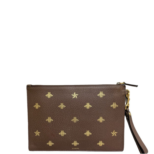 Gucci Clutch Calfskin Brown