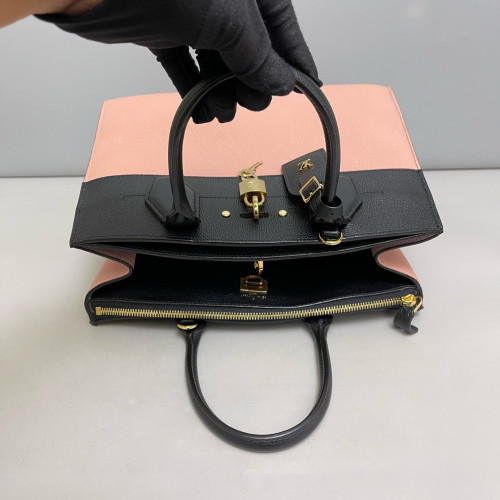 Louis Vuitton City Steamer MM Calfskin Black Pink
