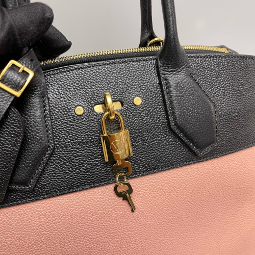 Louis Vuitton City Steamer MM Calfskin Black Pink
