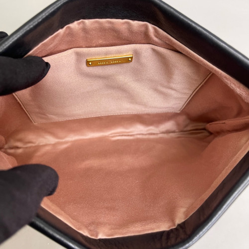 Miu Miu Clutch Crumpled Lambskin Black