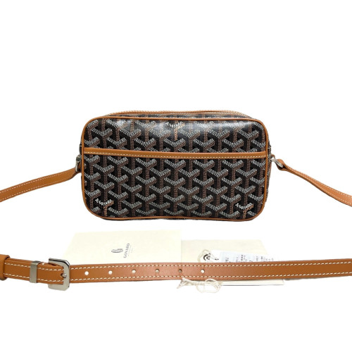 Goyard Sac Cap Vert Goyardine Tan Black White Goyard Sac Cap Vert Goyardine Tan Black White