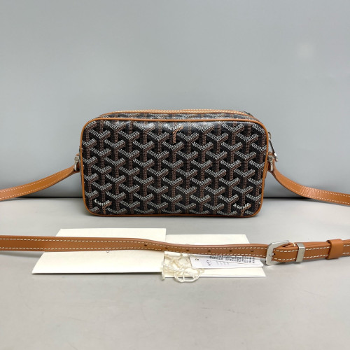 Goyard Sac Cap Vert Goyardine Tan Black White Goyard Sac Cap Vert Goyardine Tan Black White