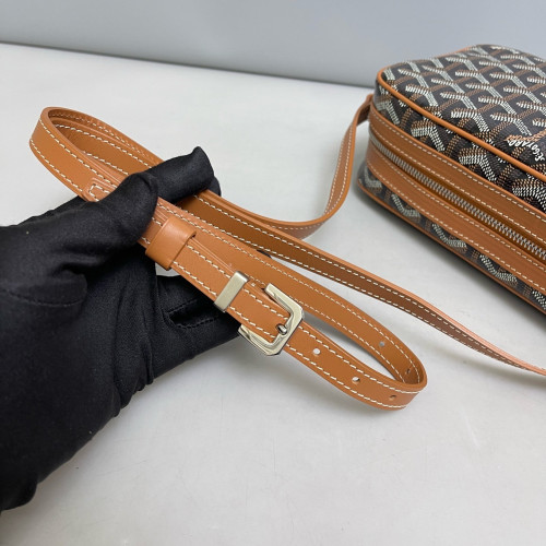 Goyard Sac Cap Vert Goyardine Tan Black White Goyard Sac Cap Vert Goyardine Tan Black White