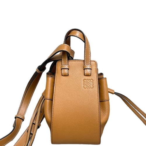 Loewe Mini Hammock Grained Calfskin Tan