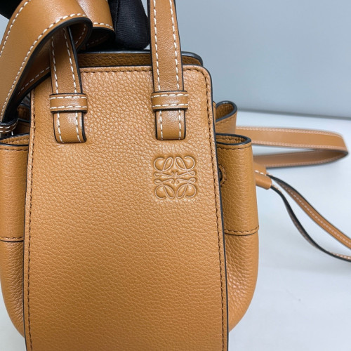 Loewe Mini Hammock Grained Calfskin Tan
