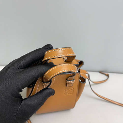 Loewe Mini Hammock Grained Calfskin Tan