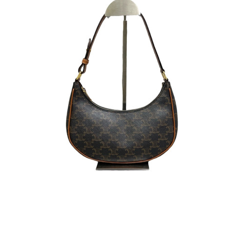 Celine Medium Ava Triomphe Shoulder Bag Triomphe Brown Black