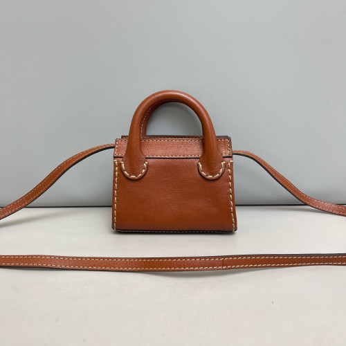 Chloe Crossbody Bag Calfskin Brown