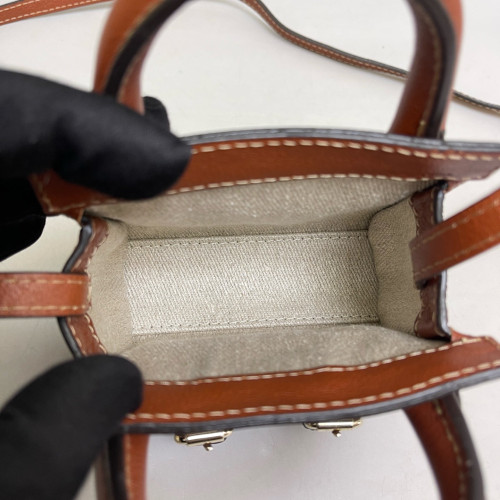 Chloe Crossbody Bag Calfskin Brown