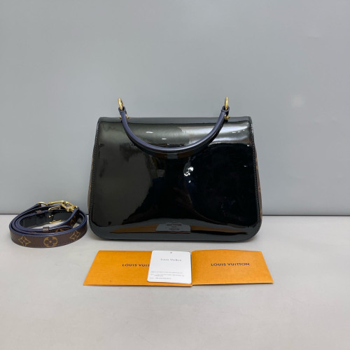Louis Vuitton Two-Way Bag Vernis Monogram Black Brown