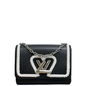 Louis Vuitton Twist MM Epi Black White