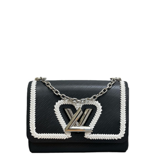 Louis Vuitton Twist MM Epi Black White Louis Vuitton Twist MM Epi Black White