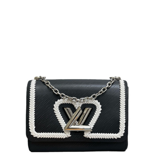 Louis Vuitton Twist MM Epi Black White Louis Vuitton Twist MM Epi Black White