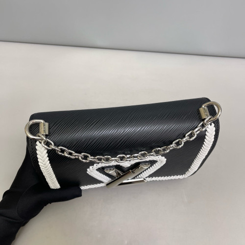Louis Vuitton Twist MM Epi Black White Louis Vuitton Twist MM Epi Black White